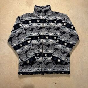 Purely Australian clothing company graphic fleece zip up jacket